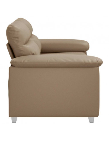 Divano a 2 Posti Cappuccino 140 cm in Similpelle