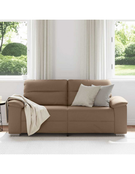 Divano a 2 Posti Cappuccino 140 cm in Similpelle