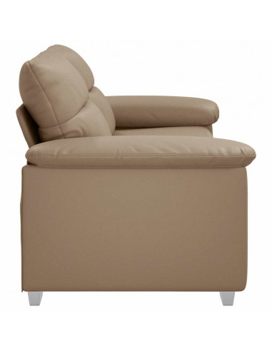 Divano a 2 Posti Cappuccino 140 cm in Similpelle