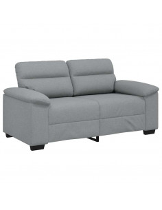 Divano a 2 Posti Grigio Chiaro 120 cm in Tessuto 2