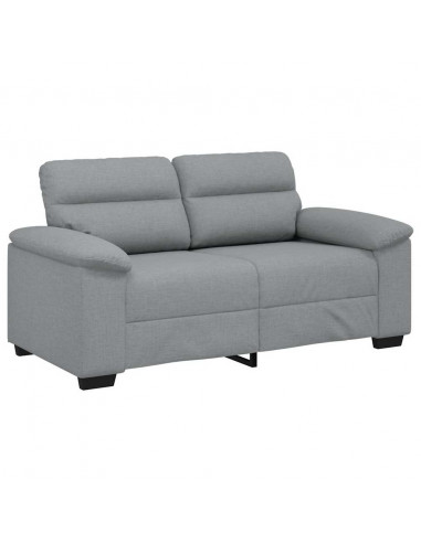 Divano a 2 Posti Grigio Chiaro 120 cm in Tessuto