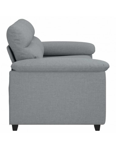 Divano a 2 Posti Grigio Chiaro 120 cm in Tessuto