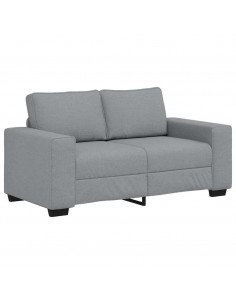 Divano a 2 Posti Grigio Chiaro 120 cm in Tessuto 2