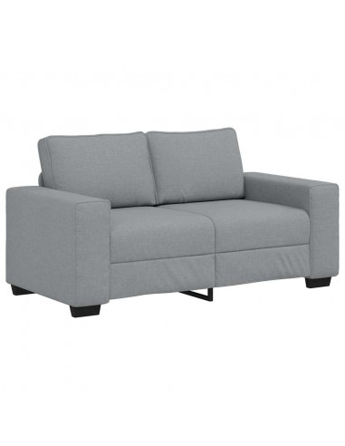 Divano a 2 Posti Grigio Chiaro 120 cm in Tessuto