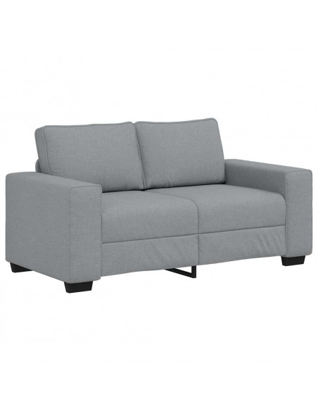 Divano a 2 Posti Grigio Chiaro 120 cm in Tessuto