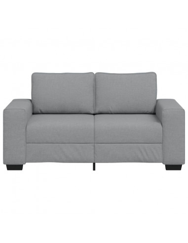 Divano a 2 Posti Grigio Chiaro 120 cm in Tessuto