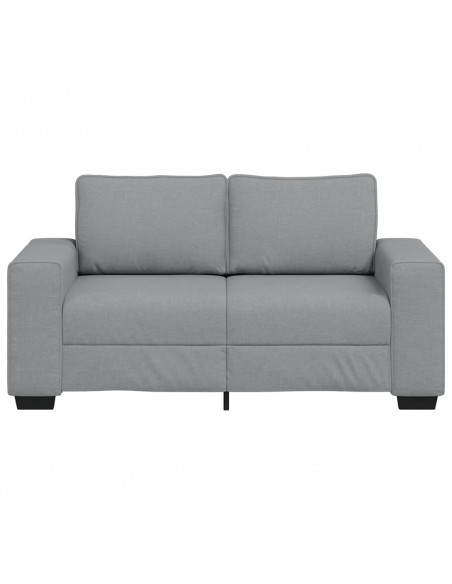 Divano a 2 Posti Grigio Chiaro 120 cm in Tessuto