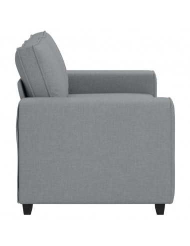 Divano a 2 Posti Grigio Chiaro 120 cm in Tessuto