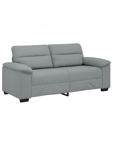 Divano a 2 Posti Grigio Chiaro 140 cm in Tessuto