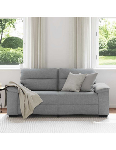Divano a 2 Posti Grigio Chiaro 140 cm in Tessuto