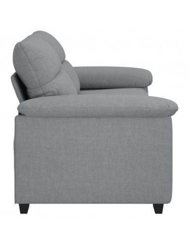 Divano a 2 Posti Grigio Chiaro 140 cm in Tessuto