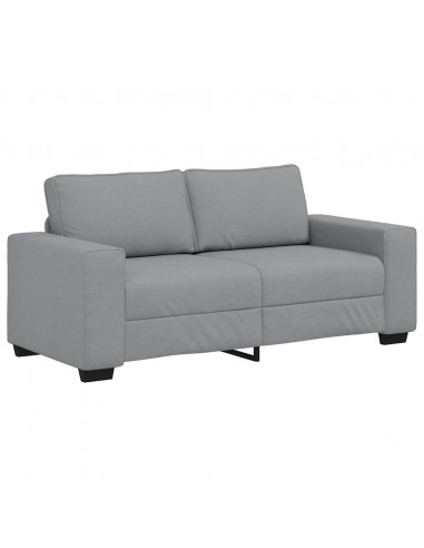 Divano a 2 Posti Grigio Chiaro 140 cm in Tessuto