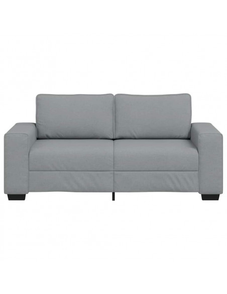 Divano a 2 Posti Grigio Chiaro 140 cm in Tessuto
