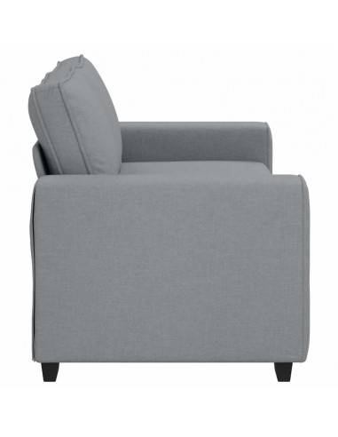 Divano a 2 Posti Grigio Chiaro 140 cm in Tessuto