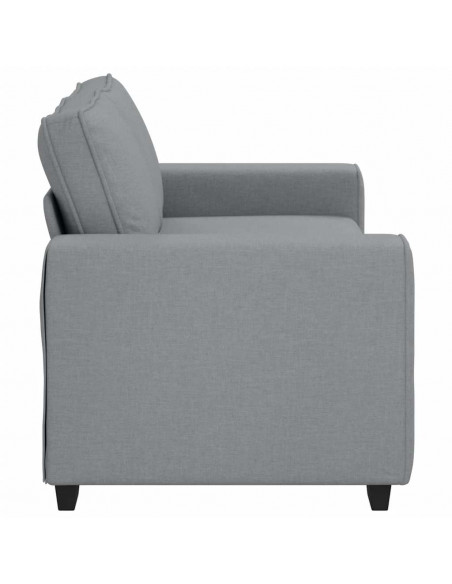 Divano a 2 Posti Grigio Chiaro 140 cm in Tessuto