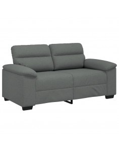 Divano a 2 Posti Grigio Scuro 120 cm in Tessuto 2