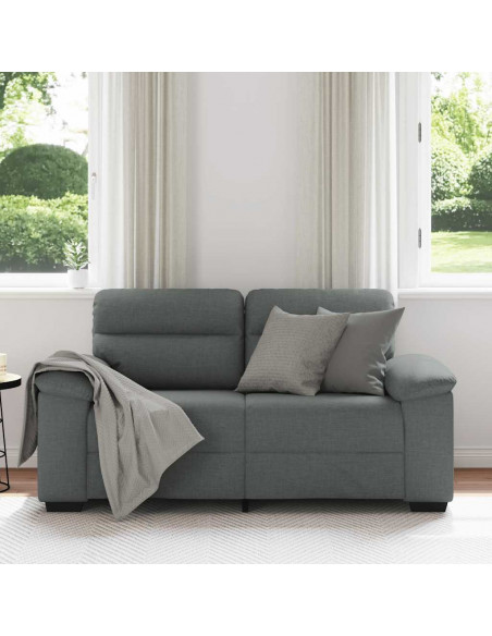 Divano a 2 Posti Grigio Scuro 120 cm in Tessuto