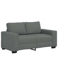 Divano a 2 Posti Grigio Scuro 120 cm in Tessuto 2