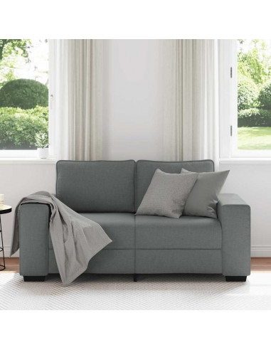 Divano a 2 Posti Grigio Scuro 120 cm in Tessuto