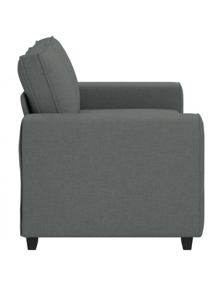 Divano a 2 Posti Grigio Scuro 120 cm in Tessuto