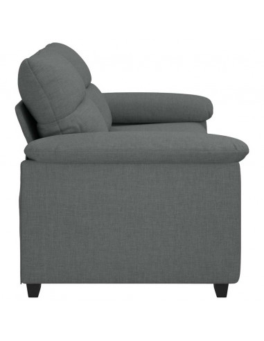 Divano a 2 Posti Grigio Scuro 140 cm in Tessuto