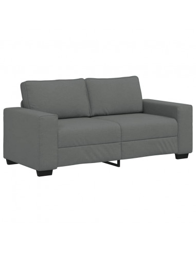 Divano a 2 Posti Grigio Scuro 140 cm in Tessuto