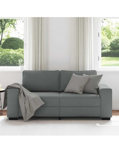 Divano a 2 Posti Grigio Scuro 140 cm in Tessuto