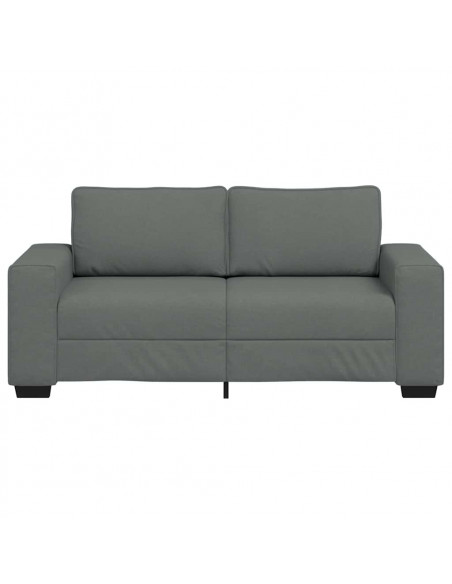 Divano a 2 Posti Grigio Scuro 140 cm in Tessuto