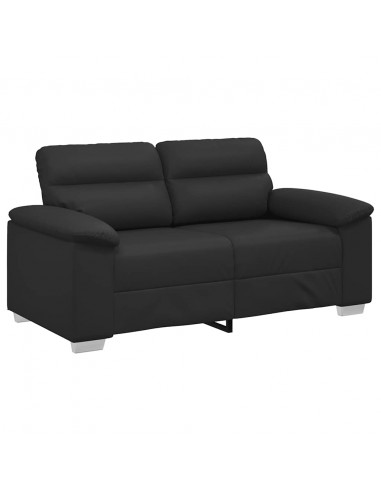 Divano a 2 Posti Nero 120 cm in Similpelle