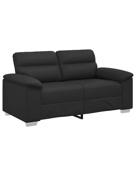 Divano a 2 Posti Nero 120 cm in Similpelle