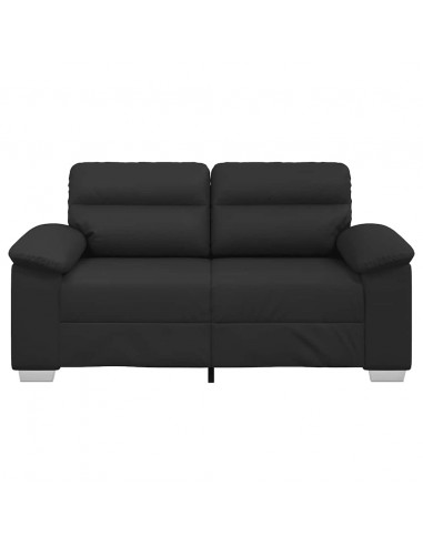 Divano a 2 Posti Nero 120 cm in Similpelle