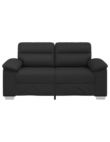 Divano a 2 Posti Nero 120 cm in Similpelle