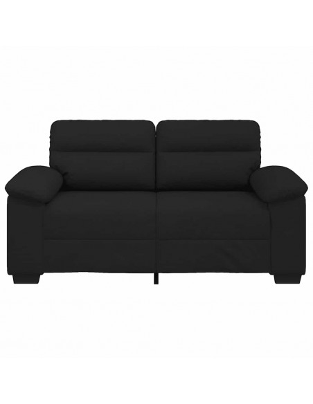 Divano a 2 Posti Nero 120 cm in Tessuto