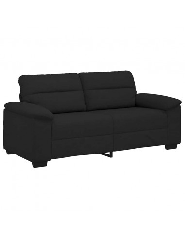 Divano a 2 Posti Nero 120 cm in Tessuto