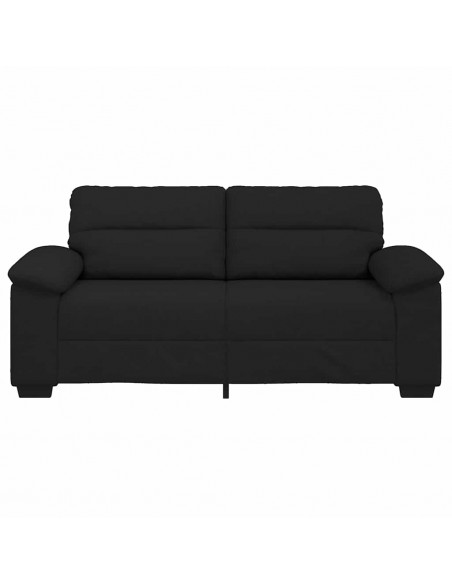 Divano a 2 Posti Nero 120 cm in Tessuto