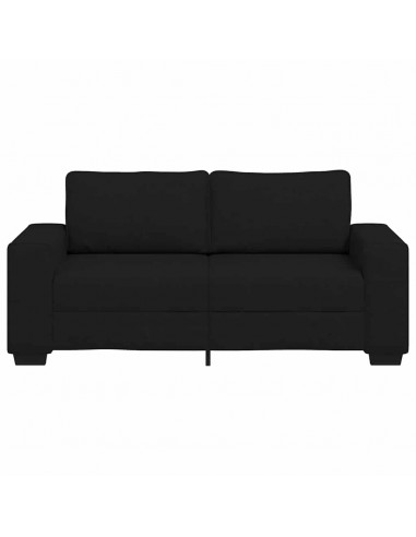 Divano a 2 Posti Nero 120 cm in Tessuto