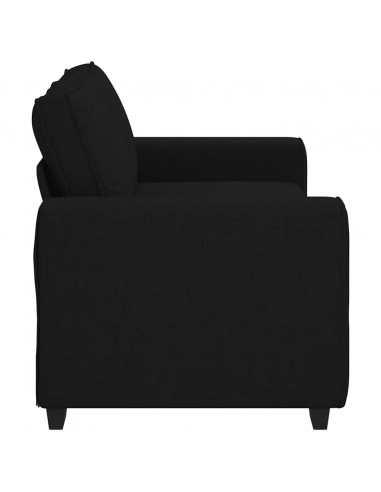 Divano a 2 Posti Nero 120 cm in Tessuto