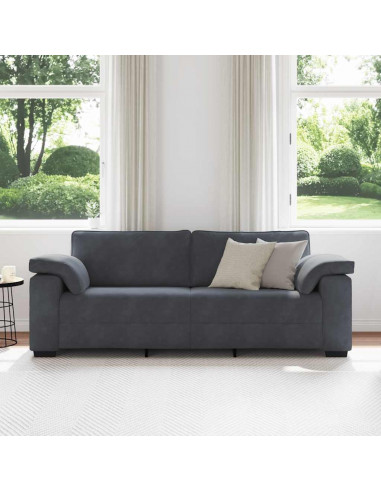 Divano a 3 Posti Grigio Scuro 178 cm in Velluto