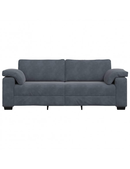 Divano a 3 Posti Grigio Scuro 178 cm in Velluto