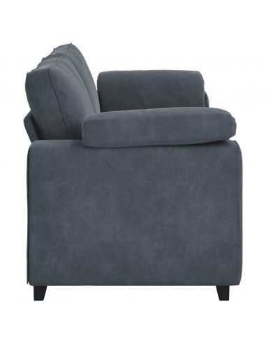 Divano a 3 Posti Grigio Scuro 178 cm in Velluto