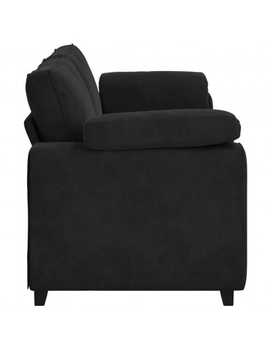 Divano a 3 Posti Nero 178 cm in Velluto