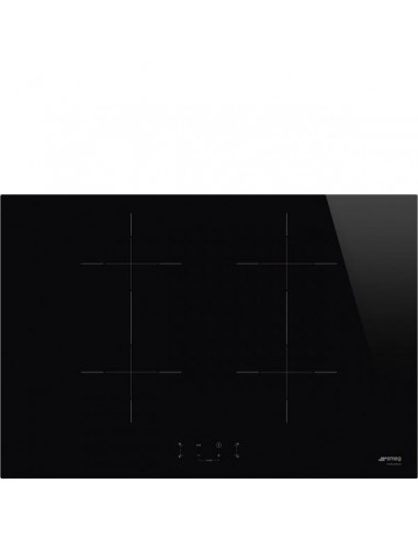 Smeg SIB2741D piano cottura Nero Da incasso 75 cm Piano cottura a induzione 4 Fornello(i)