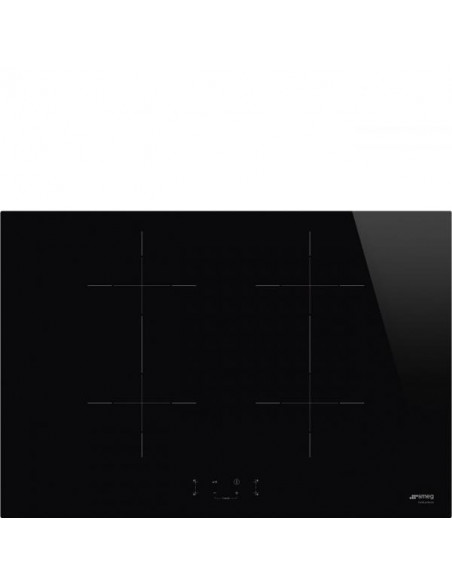 Smeg SIB2741D piano cottura Nero Da incasso 75 cm Piano cottura a induzione 4 Fornello(i)