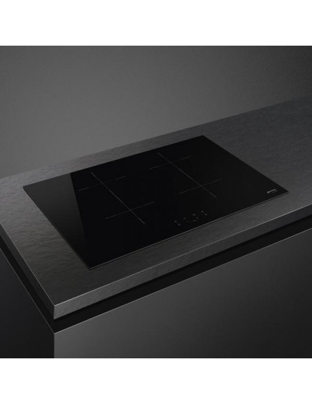 Smeg SIB2741D piano cottura Nero Da incasso 75 cm Piano cottura a induzione 4 Fornello(i)