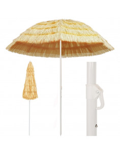 Ombrellone da Spiaggia 240 cm in Stile Hawaiano