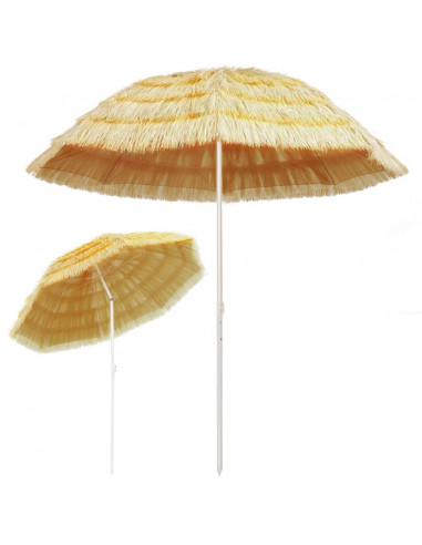 Ombrellone da Spiaggia 240 cm in Stile Hawaiano