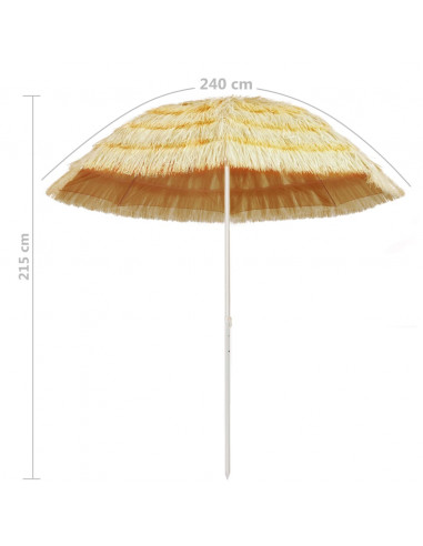 Ombrellone da Spiaggia 240 cm in Stile Hawaiano