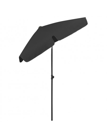 Ombrellone da Spiaggia Nero 180x120 cm