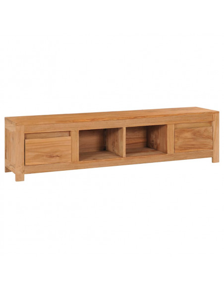 Mobile Porta TV 135x30x35 cm in Legno Massello di Teak