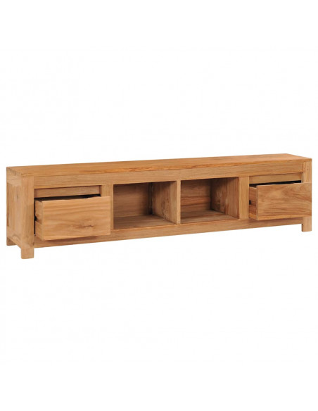 Mobile Porta TV 135x30x35 cm in Legno Massello di Teak